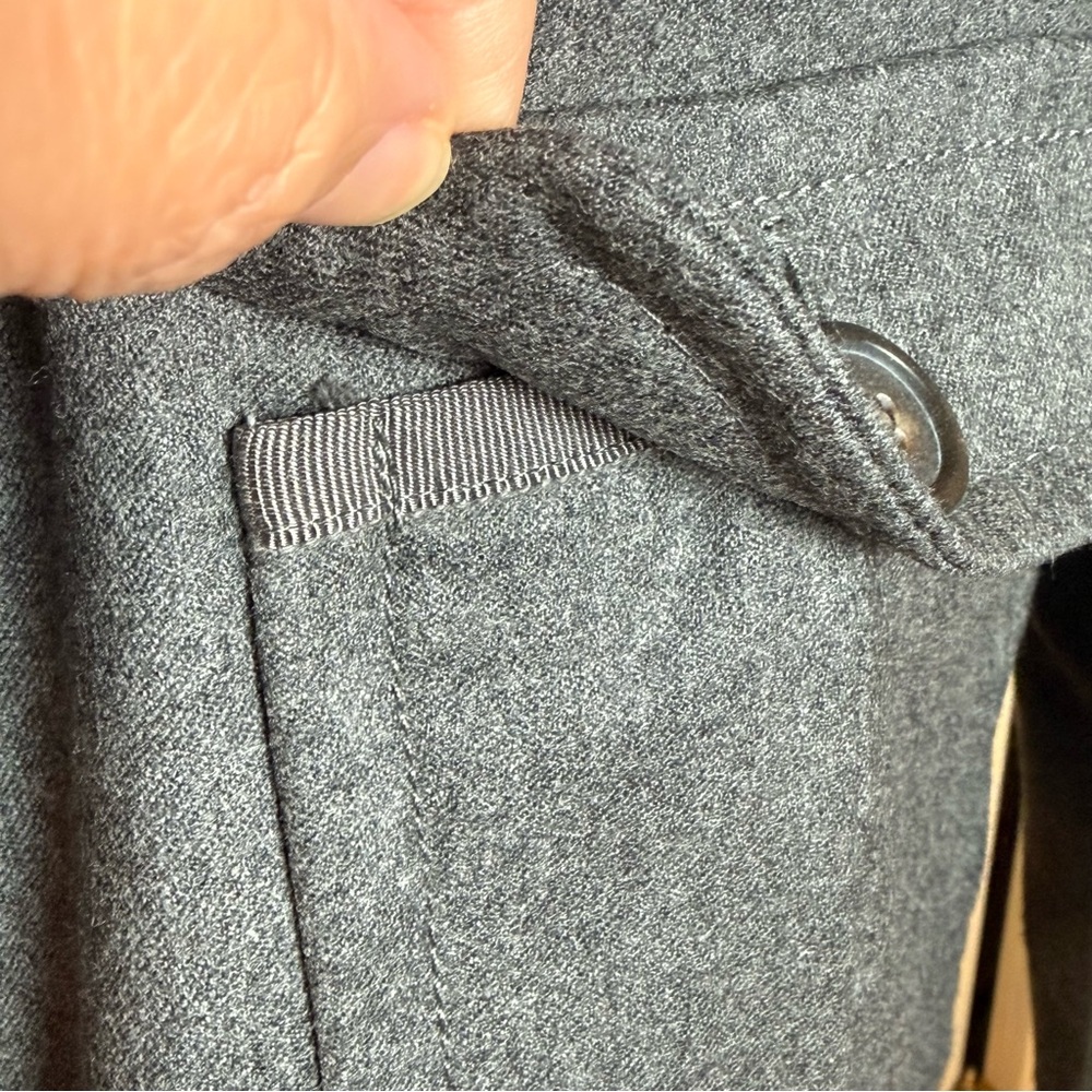 J.Crew Gray Wool Blend Cropped Jacket Size 2 Career Chic - Picture 5 of 11